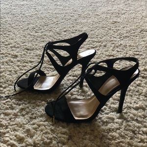 Black Lace-Up Heels